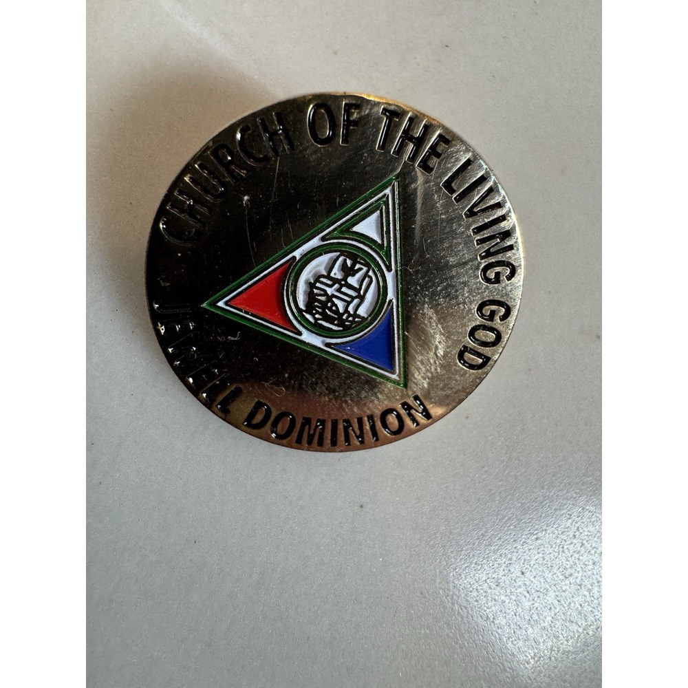 Church of the Living God Jewell Dominion Enamel Lapel Pin Robin Products